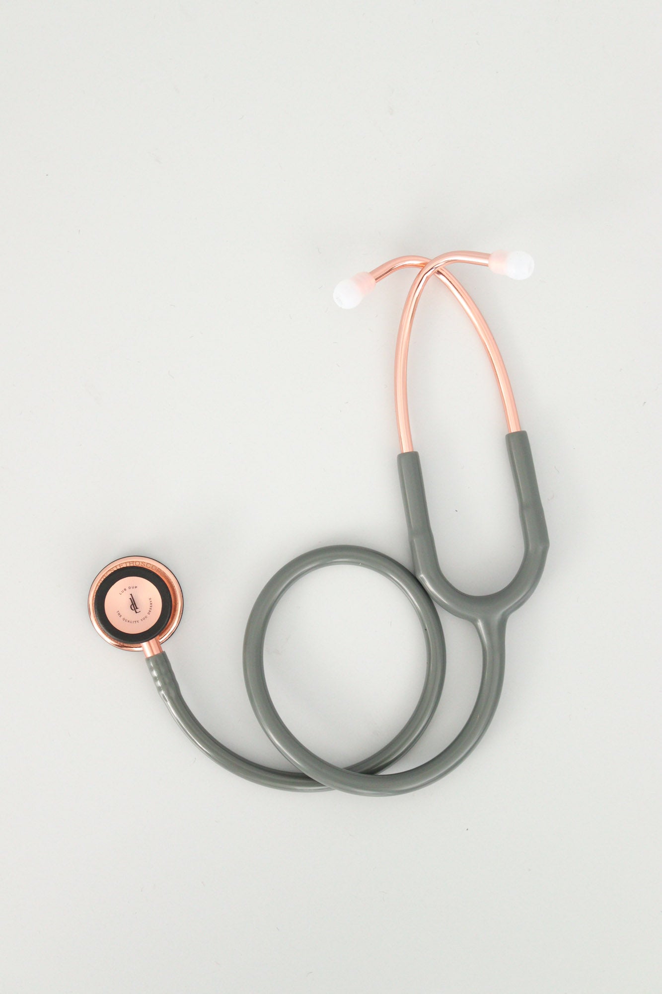 Lub Dup Adult Stethoscope - Gray-Rose Gold Edition
