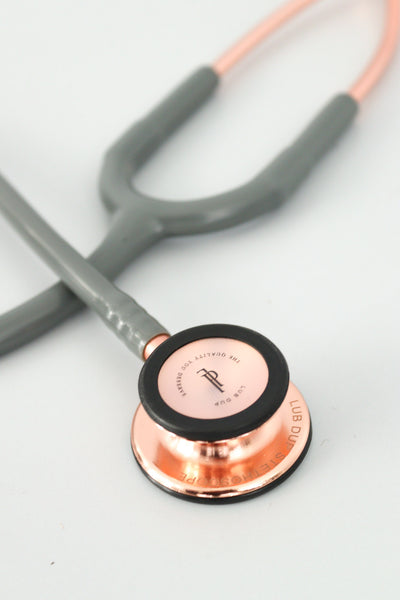 Lub Dup Adult Stethoscope - Gray-Rose Gold Edition