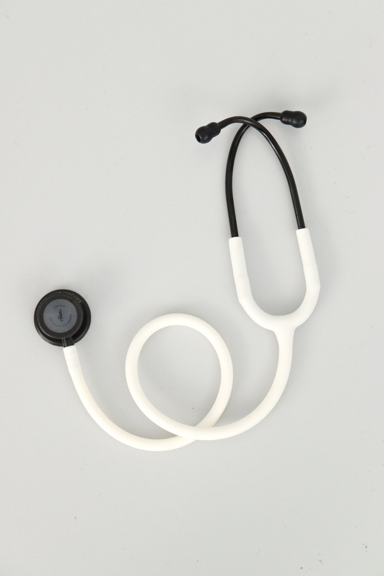 Lub Dup Adult Stethoscope - White-Black Edition