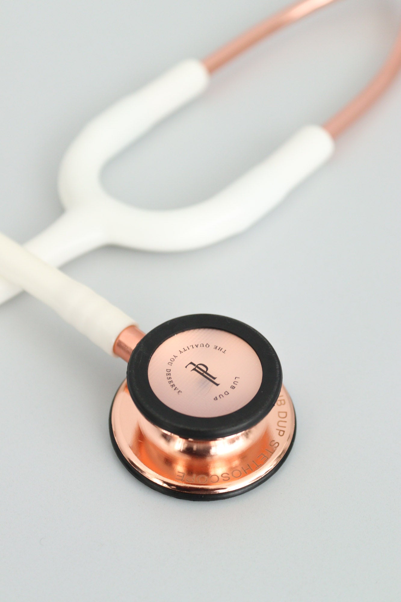Lub Dup Adult Stethoscope - White-Rose Gold Edition