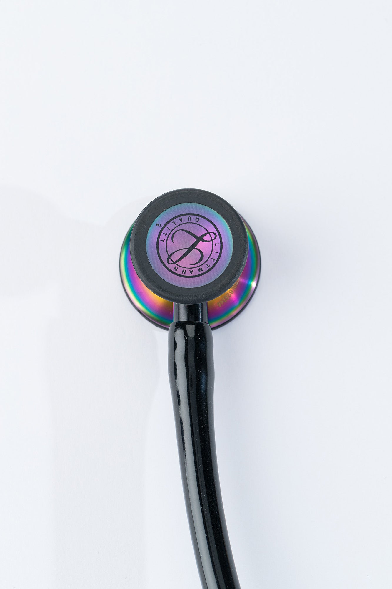 3M™ Littmann® Cardiology IV™ Diagnostic Stethoscope, Rainbow-Finish Chestpiece, Black Tube, Stem and Headset, 27 inch, 6165