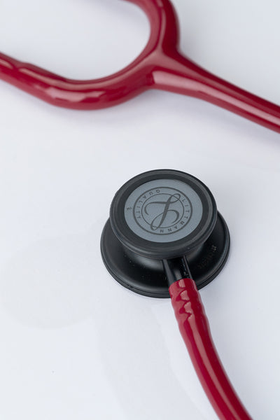 3M™ Littmann®  Classic III™ Monitoring Stethoscope, Black-Finish Chest-piece, Burgundy Tube, 27 inch, 5868