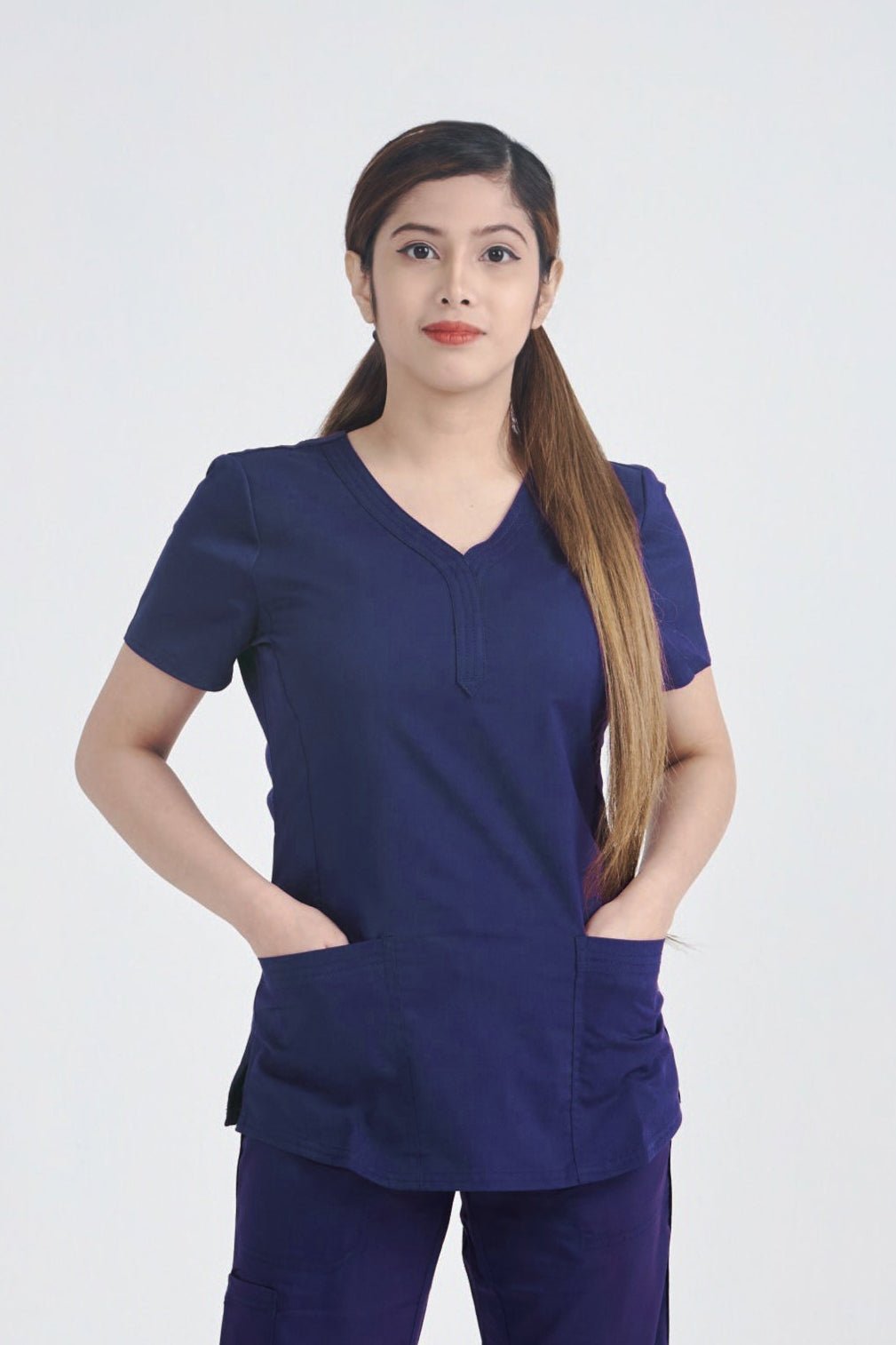 Jane & Tamara Women's Sporty Scrub Set
