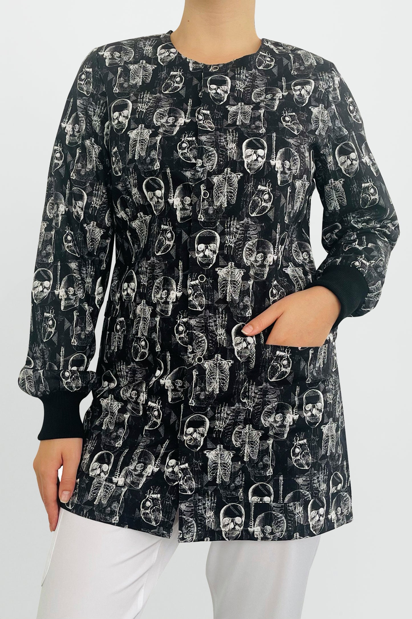 X Ray Printed Scrub Jacket