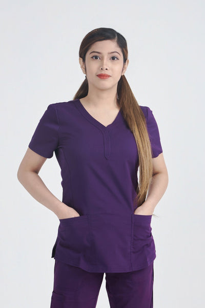 Jane & Tamara Women's Sporty Scrub Set