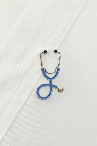 Stethoscope Pin Royal Blue