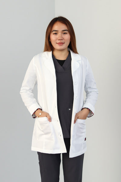 Betsey Johnson Marigold Women's 3 Pocket Lab Coat