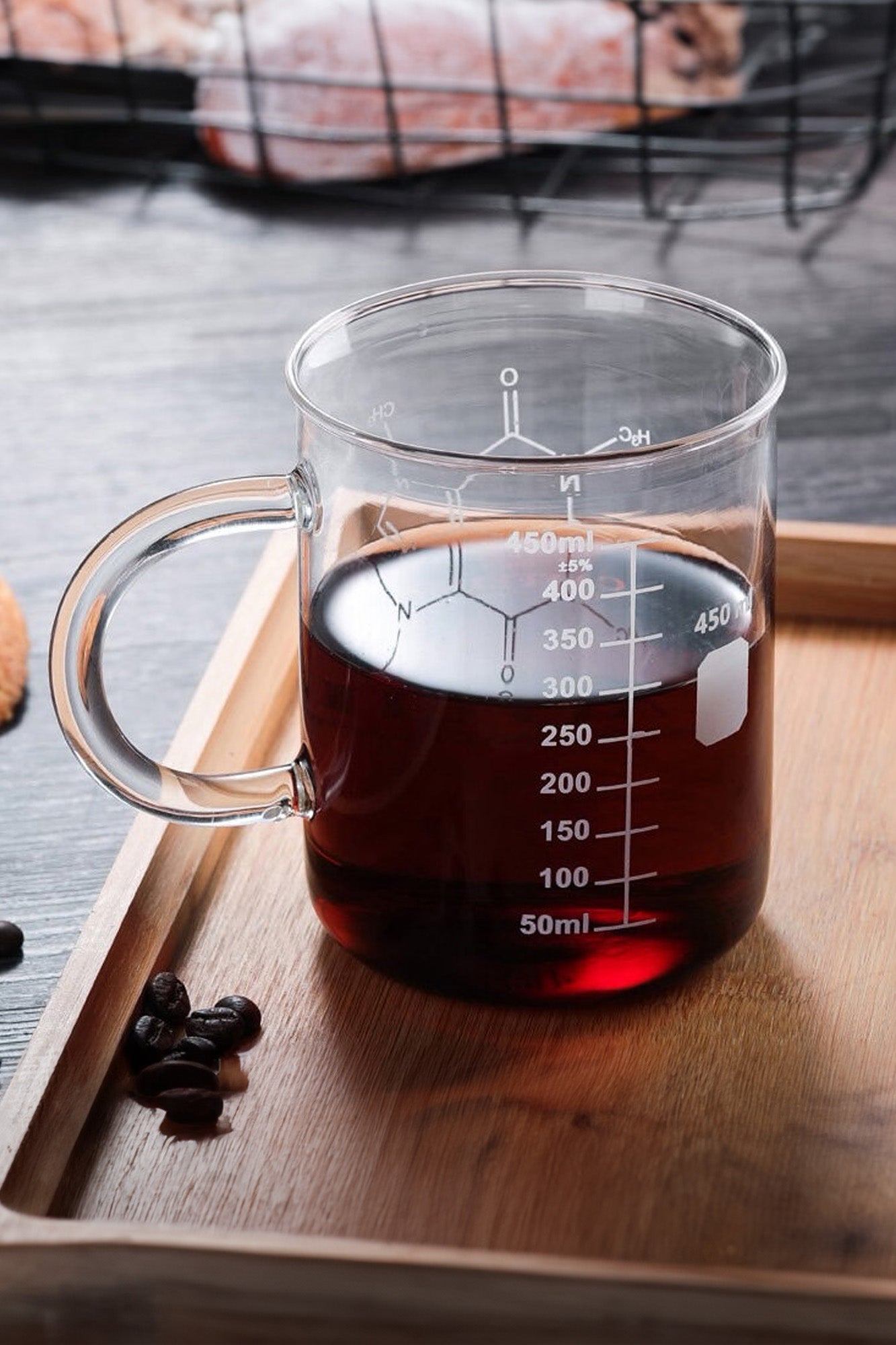 Caffeine Glass Beaker Mug