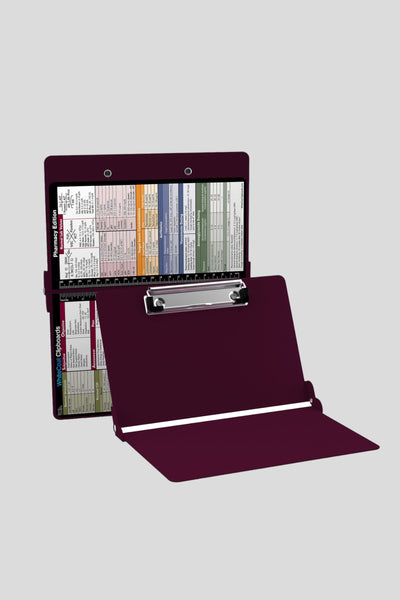 Folding Memo - WhiteCoat Clipboard® - Wine - Pharmacy Edition