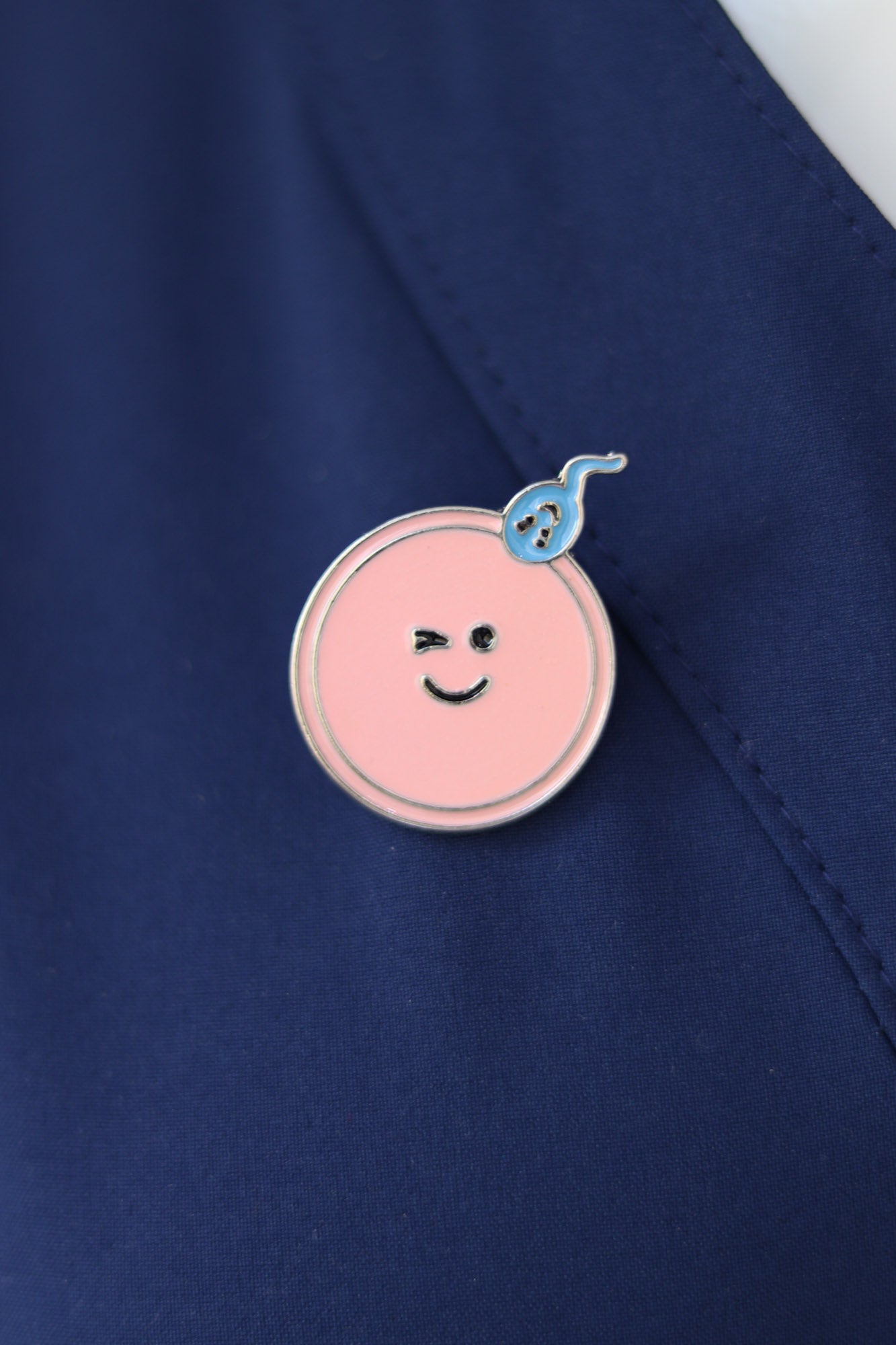 Egg and Sperm Cell Pin