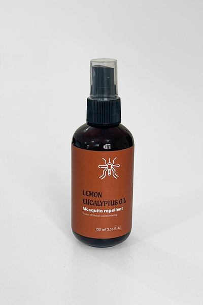 Shop now this mosquito repeller oil with lemon eucalyptus natural scent. 100ml bottle with sprayer made in UAE