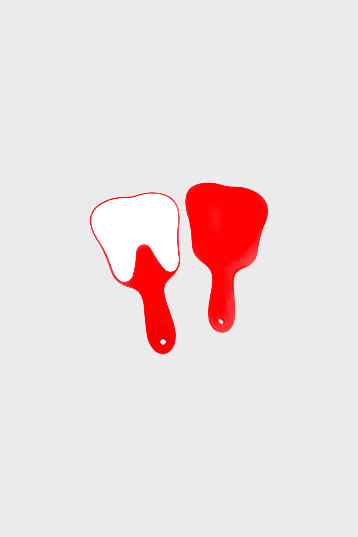 Tooth shaped mirror in different colors, fourth view