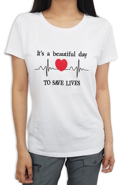 Women's Beautiful Day to Save Lives Graphic Tee
