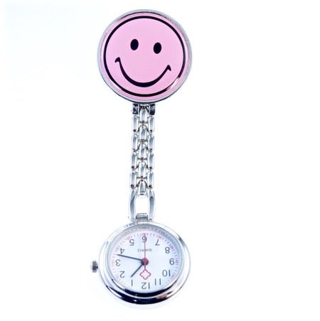 Nurse Smiley Fob Watch - Pink