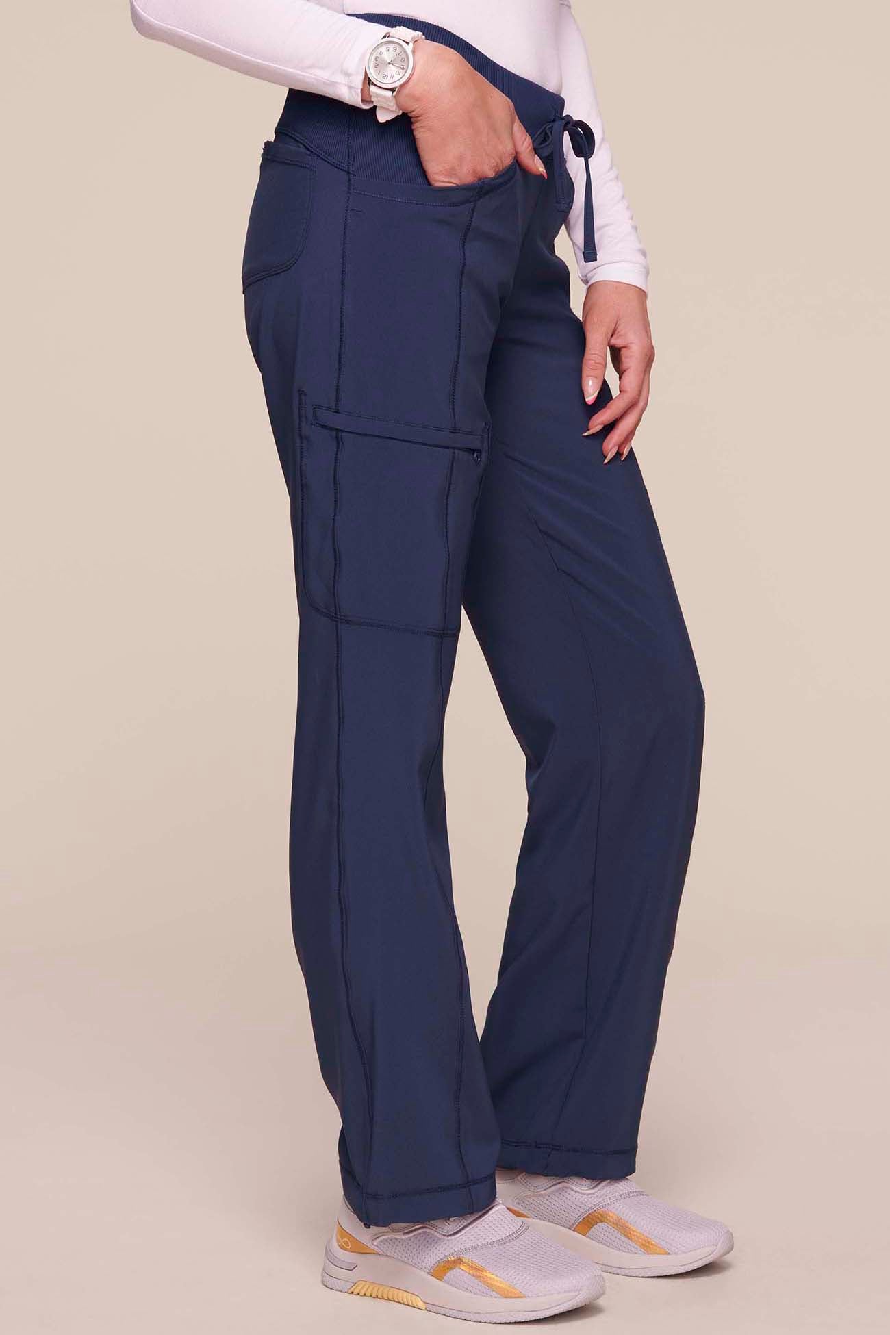 Infinity Scrub pant Navy blue color Side view