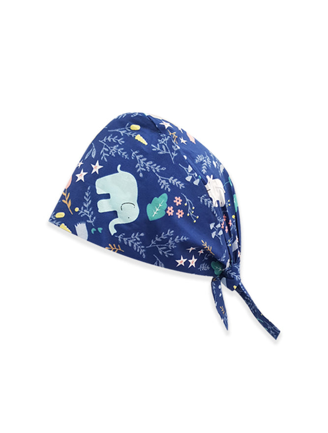 Elephant Printed Surgical Hat