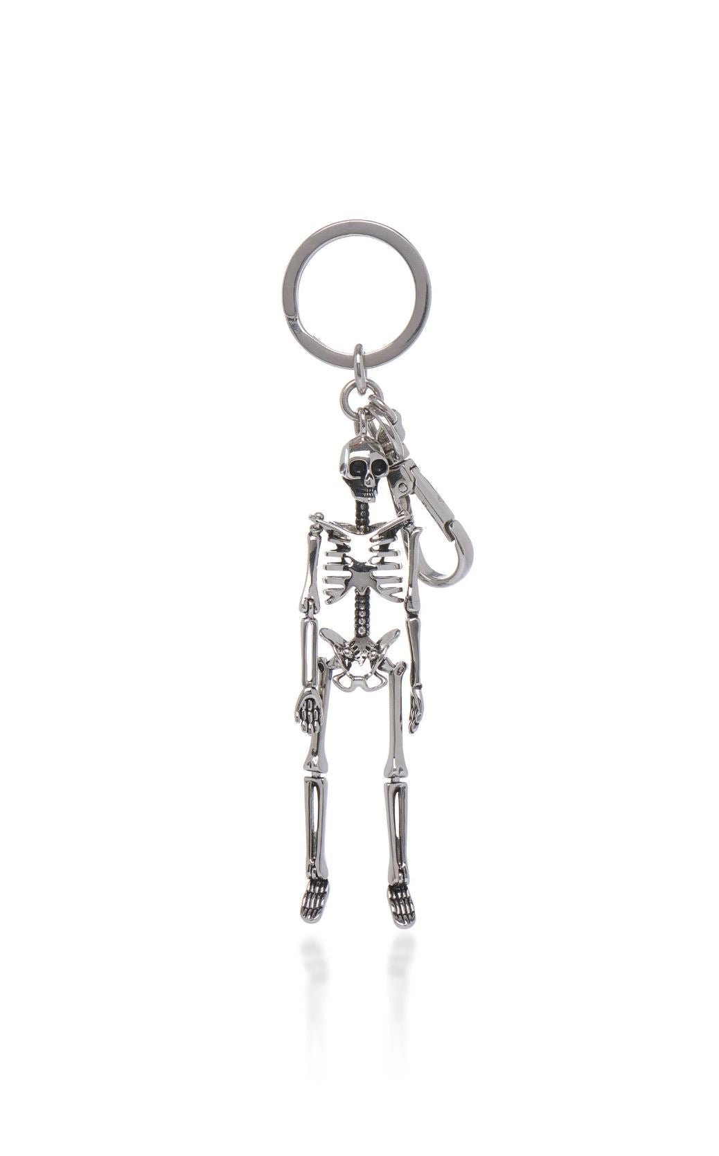 Skeleton Silver-tone Keychain