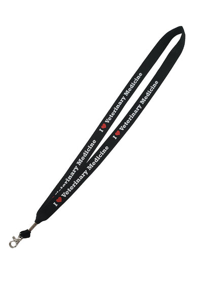 I Love Veterinary Medicine Lanyard