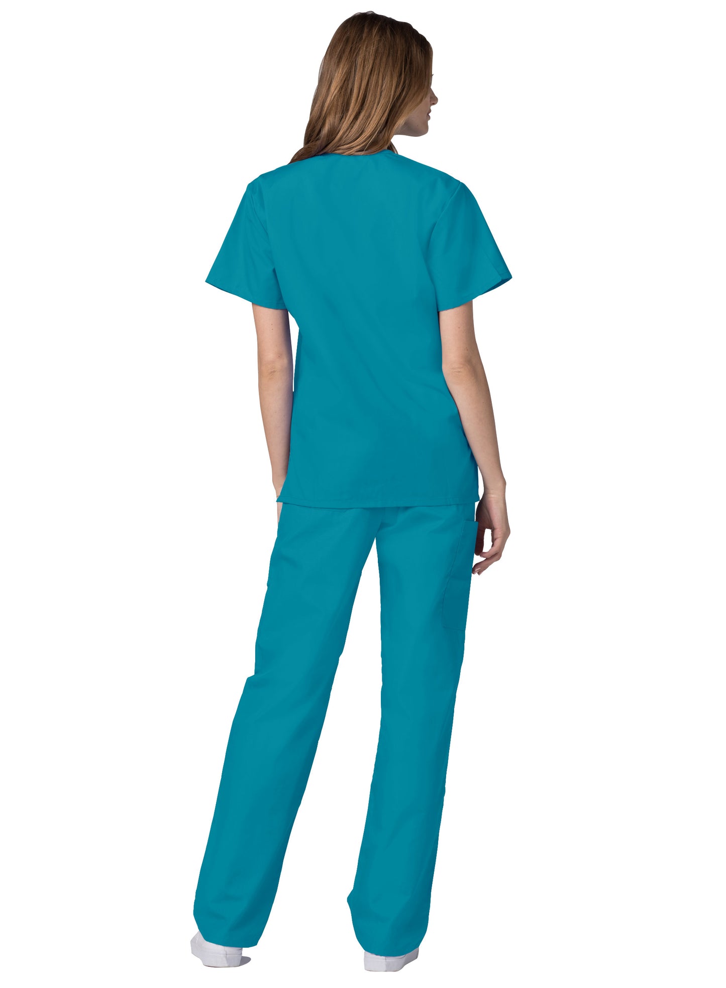 Adar Unisex V neck 2 Pocket Scrub Set - 2600-503