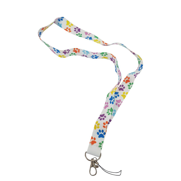 Colorful Paw Lanyard