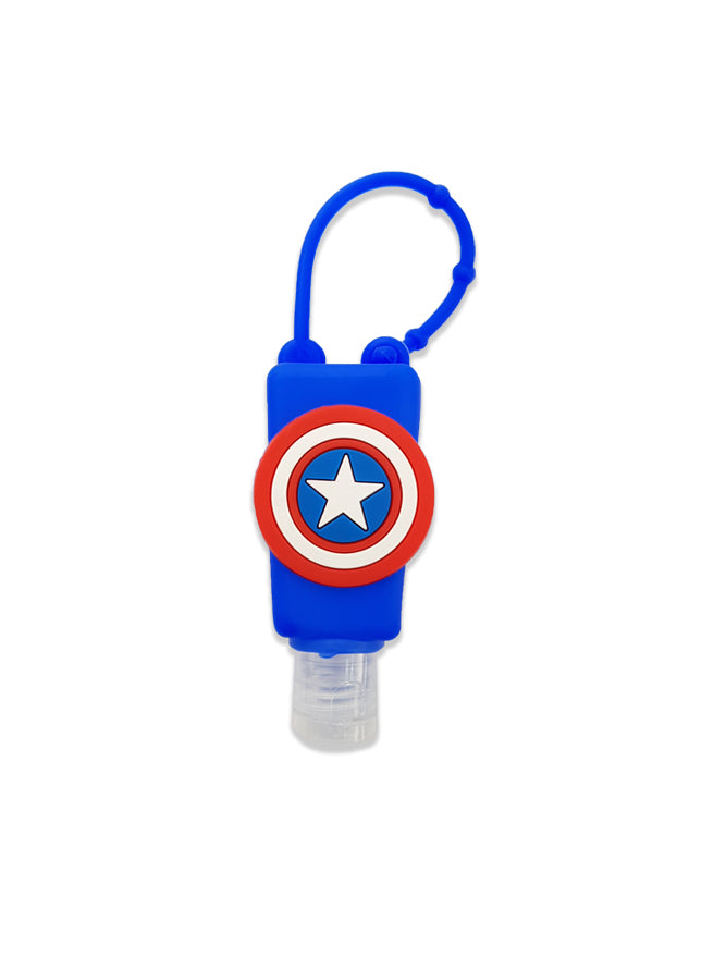Captain America Hand Sanitizer Bottle - Clip on Backpacks - Refillable