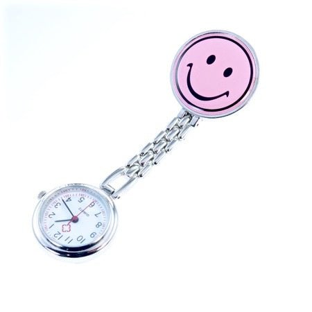 Nurse Smiley Fob Watch - Pink