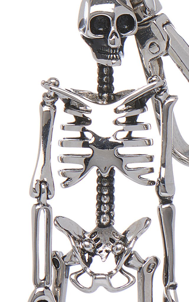 Skeleton Silver-tone Keychain
