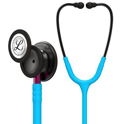 3M™ Littmann® Classic III™ Monitoring Stethoscope, Smoke Chestpiece, Turquoise Tube, Pink Stem and Smoke Headset, 5872