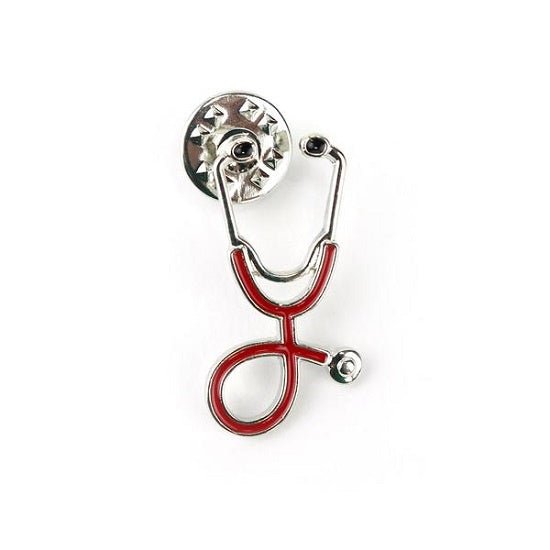 Stethoscope Pin Red