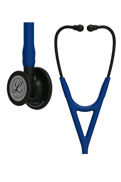 3M™ Littmann® Cardiology IV™ Diagnostic Stethoscope, Black-Finish Chestpiece, Navy Blue Tube, Black Stem and Headset, 27 inch, 6168