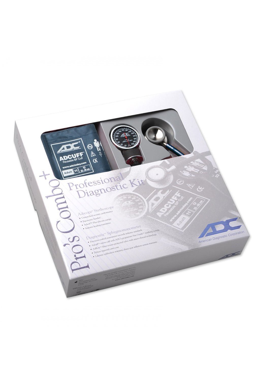 ADC Pro's Combo V™ Pocket Aneroid/Scope Kit - Purple - 728-619-11AV