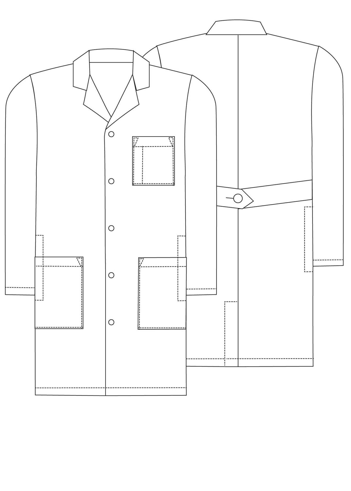 Unisex Labcoat 39" with Inner Pockets 803 - White