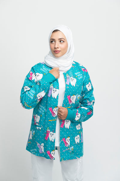 My Main Squeeze Printed Snap Front Warm-Up Jacket - CK301 - MQUZ