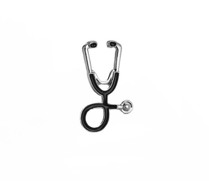 Stethoscope Pin Silver