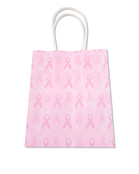 Pink Ribbon Paper Bags (Collection of 5)