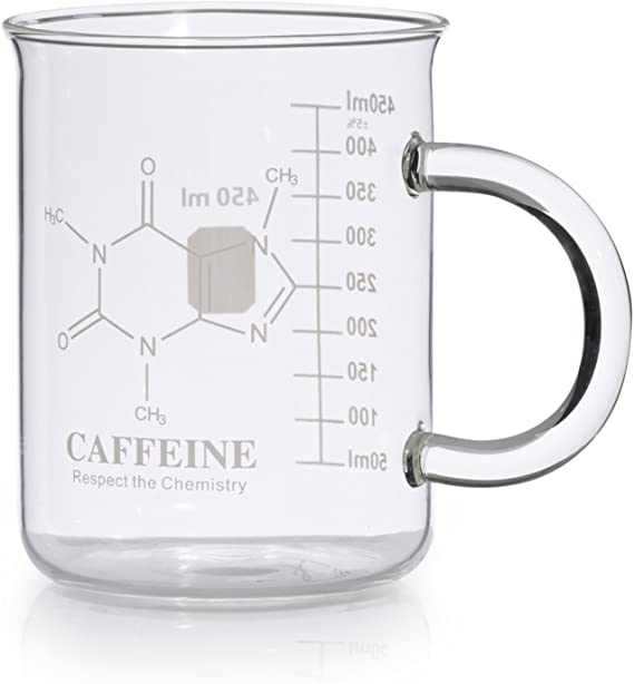 Caffeine Glass Beaker Mug