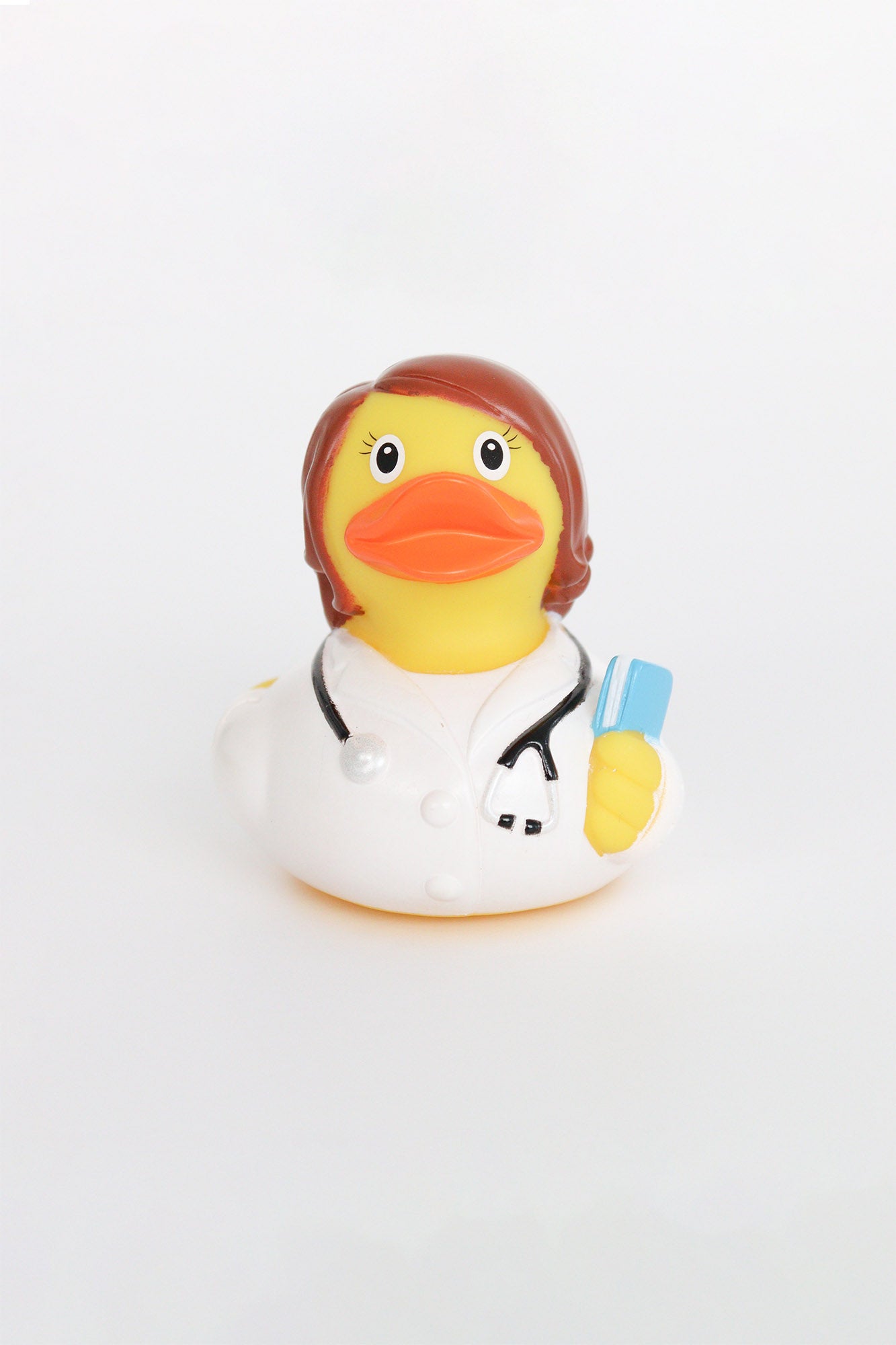 Female doctor plastic duck toy