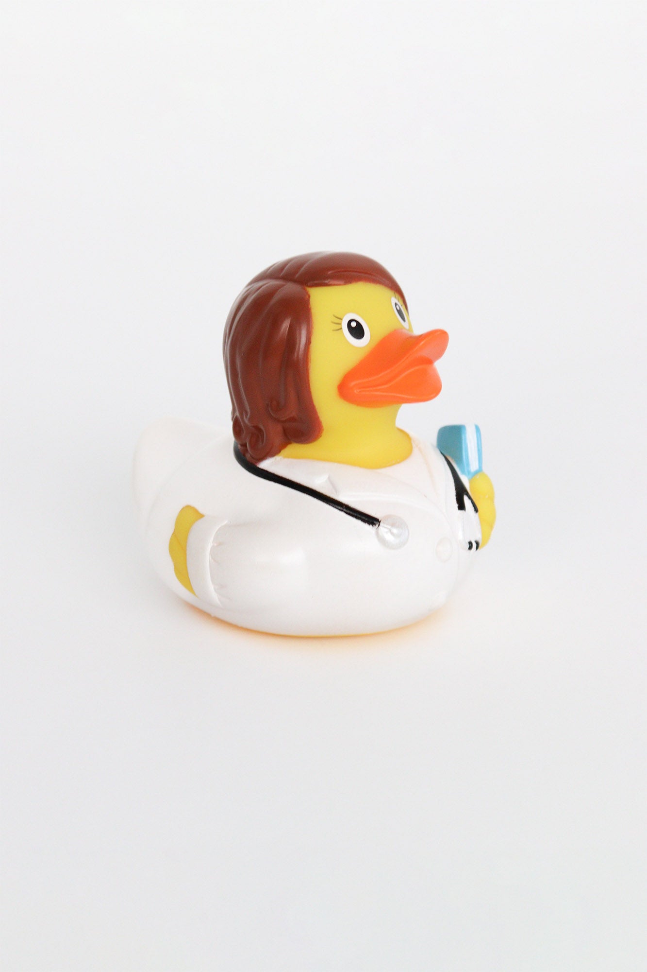 Female doctor plastic duck toy