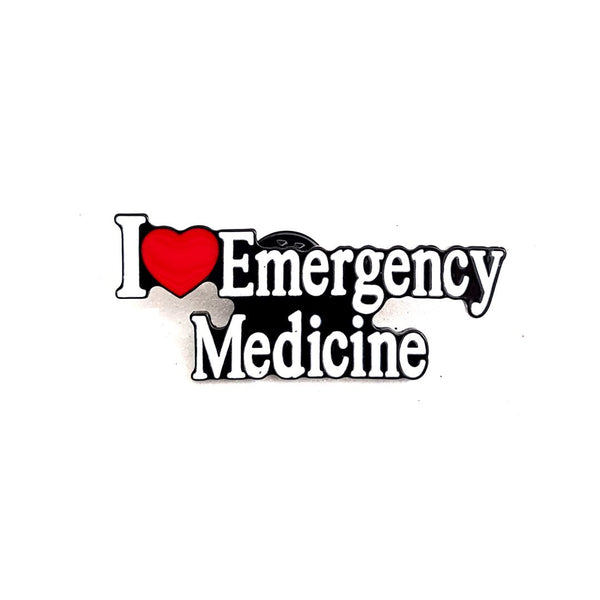 I Love Emergency Medicine Pin