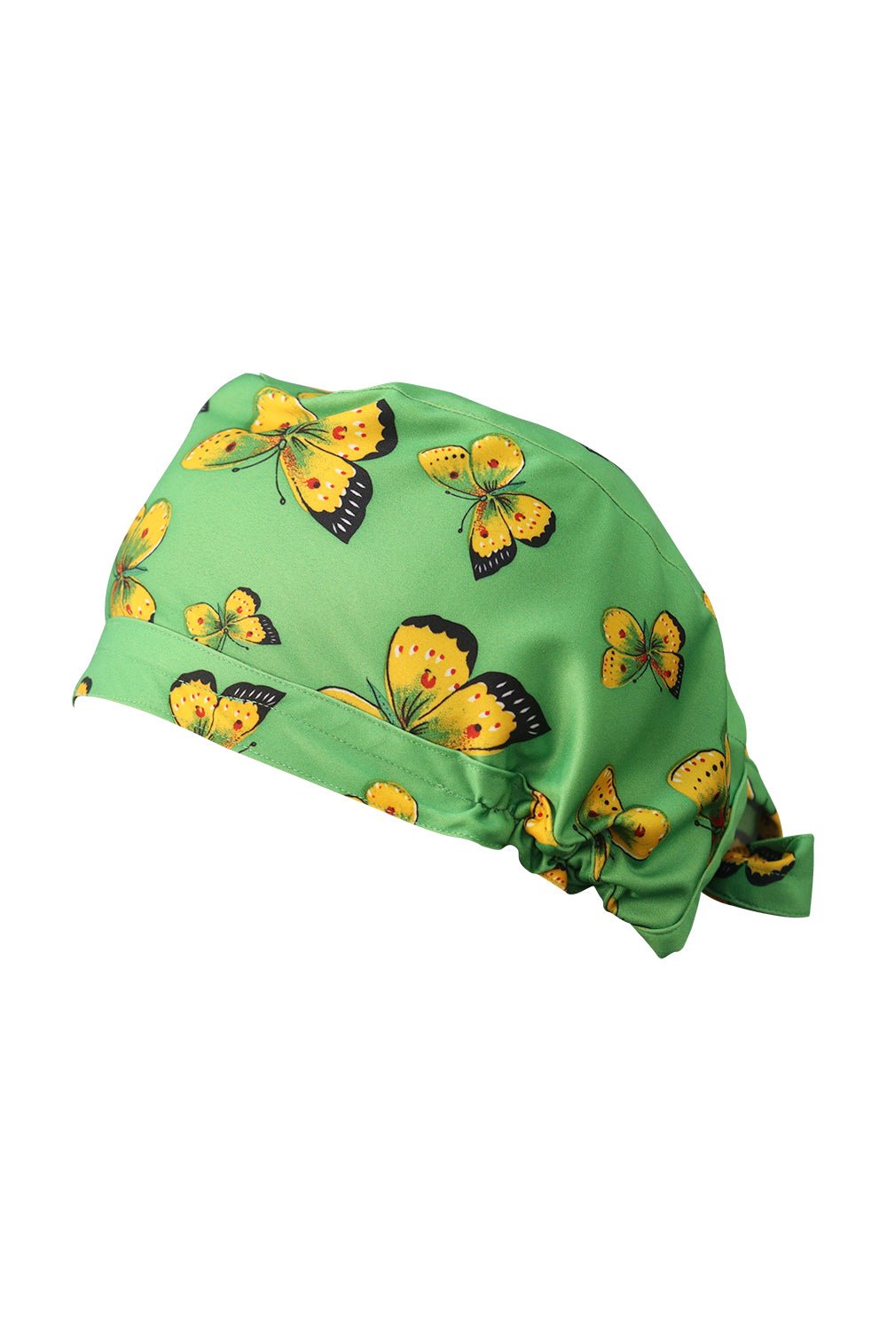 Green Butterfly Printed Surgical Hat