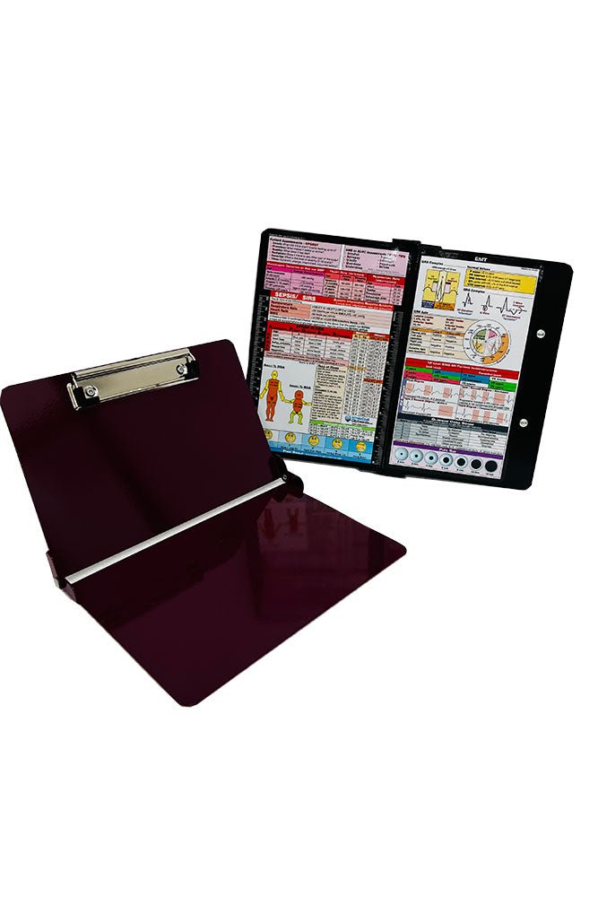 Folding Memo - WhiteCoat Clipboard® - Black - EMT Edition