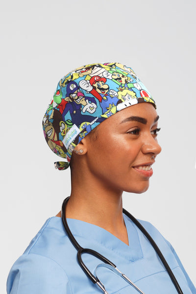 Super Mario Printed Scrub Hat