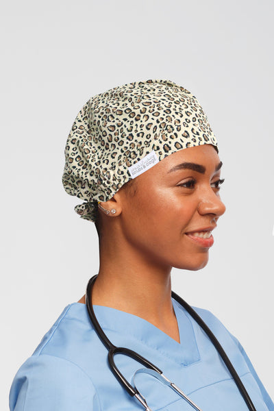 Leopard Spots Printed Scrub Hat