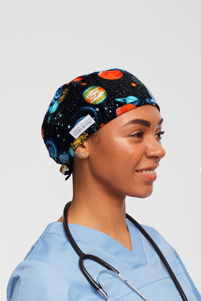 Planets Printed Scrub Hat