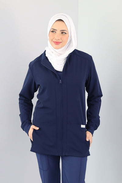 Beautiful Unisex Front zip Jacket Navy color