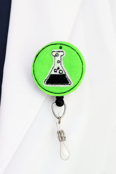 LABORATORY FLASK-FELT ID BADGE