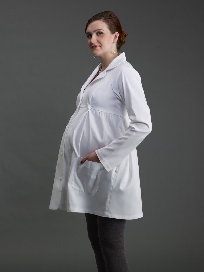 pregnant lab coat