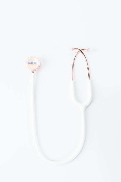 MD One® Adult Stethoscope - White/Rose Gold