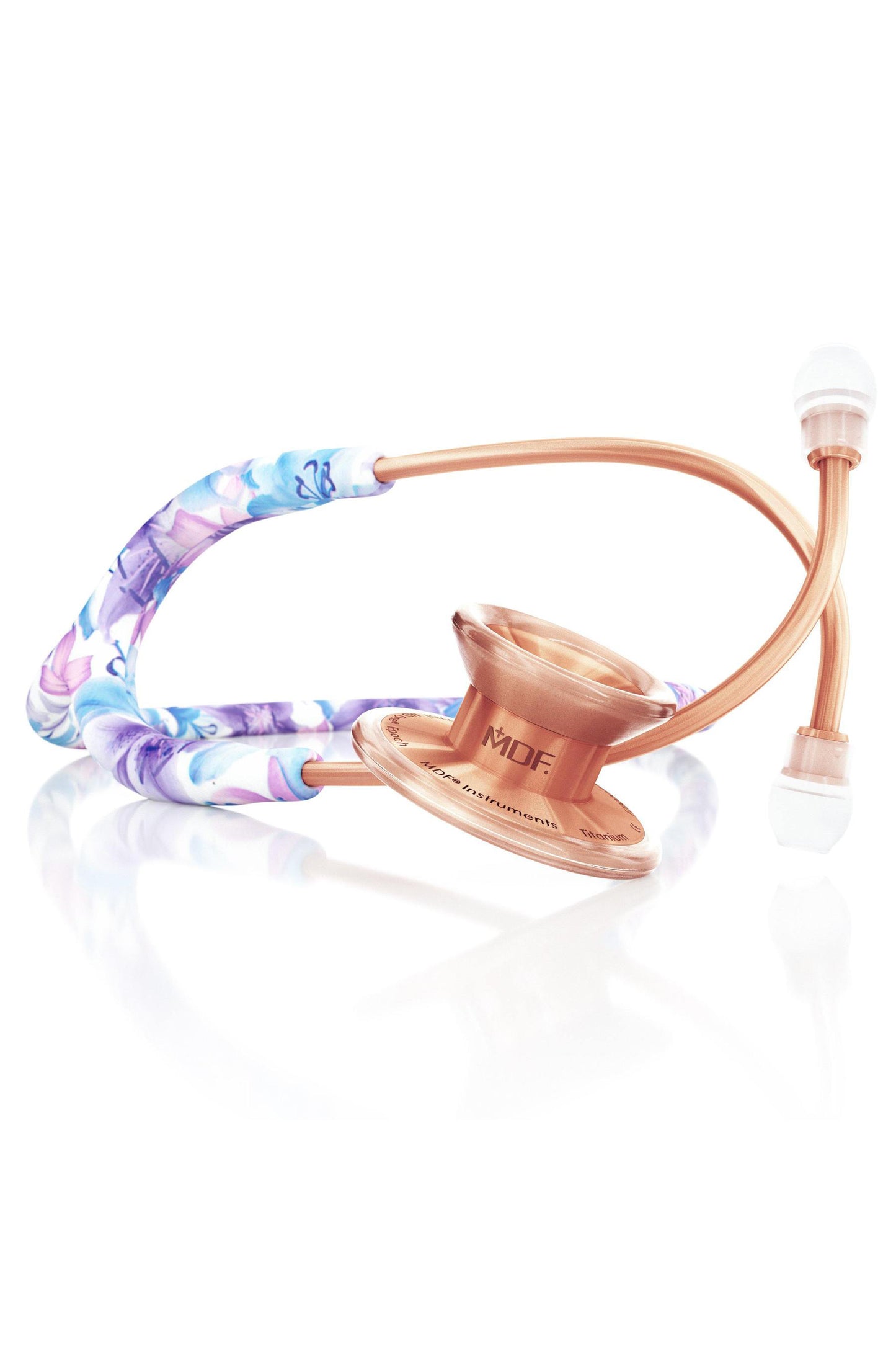MD One® Epoch® Titanium Adult Stethoscope - Monet Rose Gold