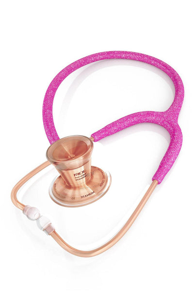 Procardial® Titanium Cardiology Stethoscope - Fairy Pink Glitter Rose Gold